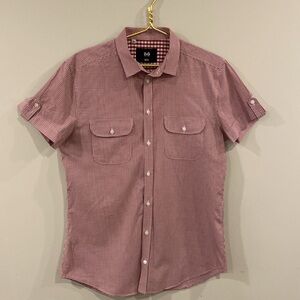 D&G Dolce & Gabbana BRAD Y2K Red Gingham Short Sleeve Shirt Men’s Large RARE